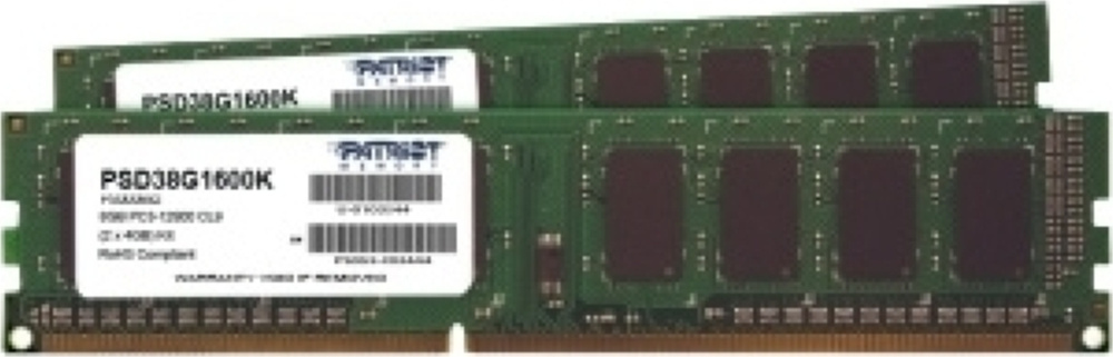 Patriot Memory Оперативная память Signature DDR3 1600 МГц 2x4 ГБ (PSD38G1600K) #1