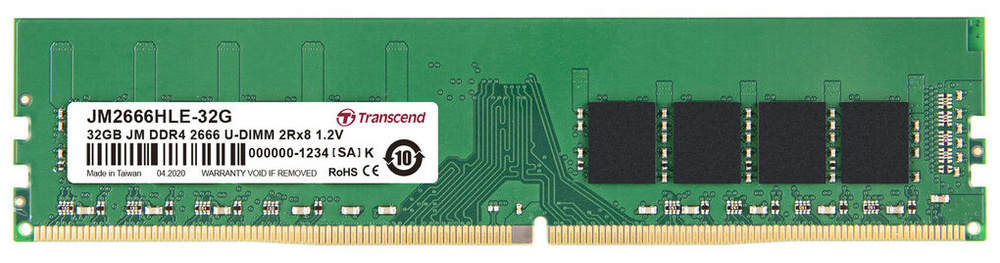 Transcend Оперативная память JetRam DDR4 2666 МГц 1x32 ГБ (JM2666HLE-32G) #1