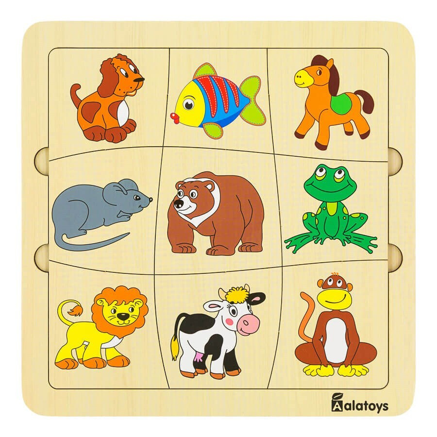 Развивающая игра для детей  Пазл-ассоциации "Животные" #1