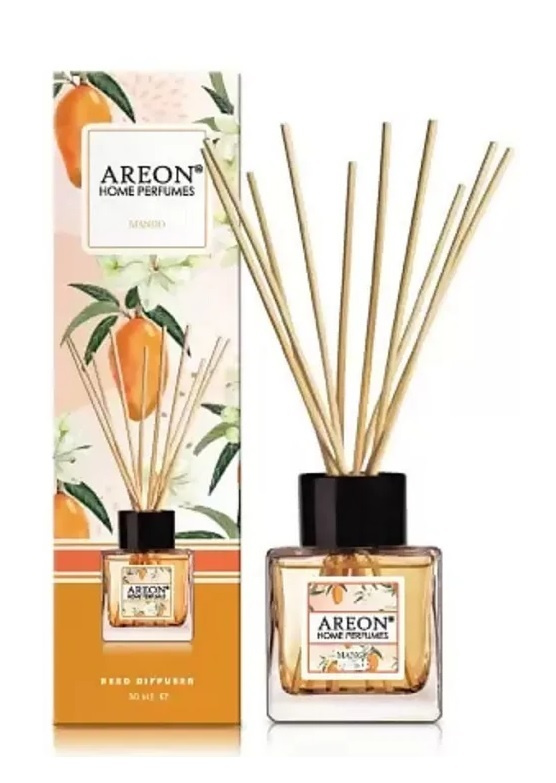 Ароматизатор AREON флакон с палочками 50 мл HOME PERFUME STICKS GARDEN 50ML Mango BHP07  #1