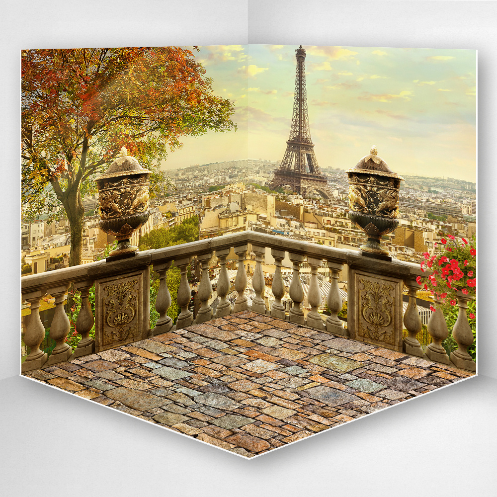 Фотофон 3D, 50x50x50 см, из фотопластика для предметной съемки, "Париж", серия "Художественные"  #1
