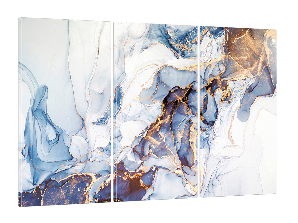 Модульная картина для интерьера на стену "Голубой мрамор" 60x100 см MK30266_A  #1