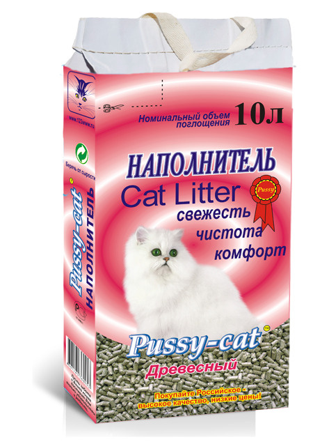 Pussy-cat, древесный наполнитель, 10 л #1