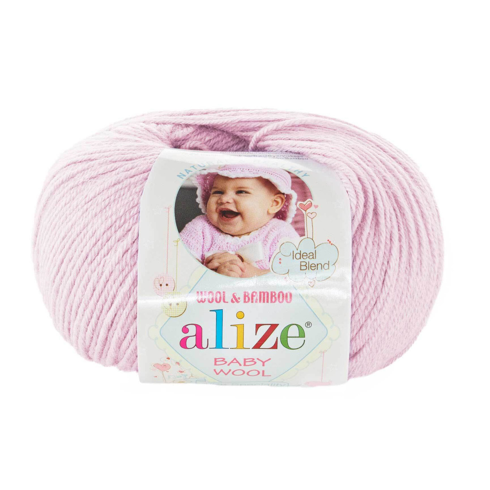 Пряжа Alize Baby Wool Ализе Бэби вул, 275, 40% шерсть, 20% бамбук, 40% акрил, 50 г, 175 м, 1 моток.  #1