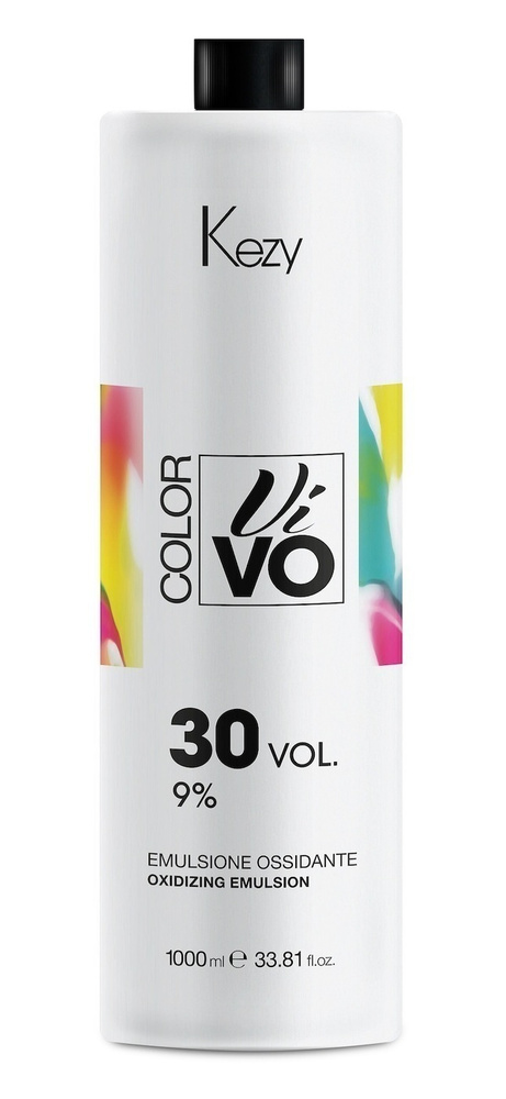 KEZY. Эмульсия окисляющая 9% (30 vol.) для крем краски для волос Oxidizing emulsion COLOR VIVO 1000 мл #1