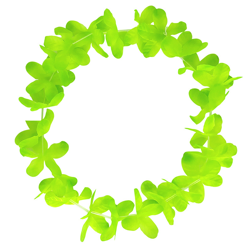 Ожерелье гавайское "Гавайские лепестки", цвет салатовый зеленый  #1