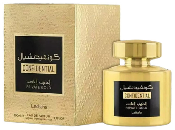 Lattafa Perfumes Туалетная вода CONFIDENTIAL PRIVATE GOLD_100 мл. 100 мл #1