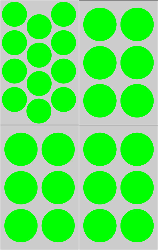 Наклейки Круги зеленые 30шт. (12шт. 3см. и 18шт. 4см.) #1