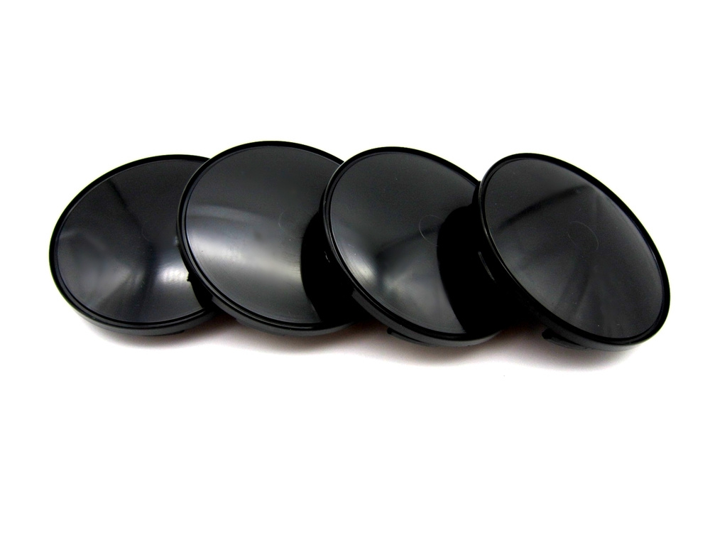 Колпачки заглушки на литые диски КиК 62/55/10 мм, черные 4 шт.  #1