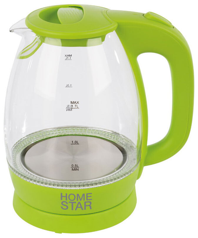 Чайник электрический HOMESTAR HS-1012 стекло зеленый #1