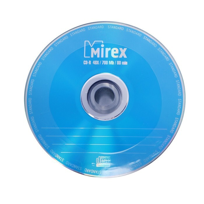 Диск CD-R Mirex Standard 50, 48x, 700 Мб, шт #1