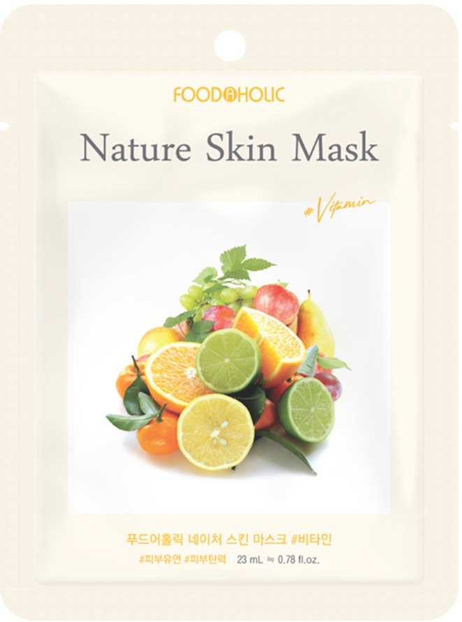 FOODAHOLIC NATURE SKIN MASK #VITAMIN Тканевая маска для лица с витаминами  #1