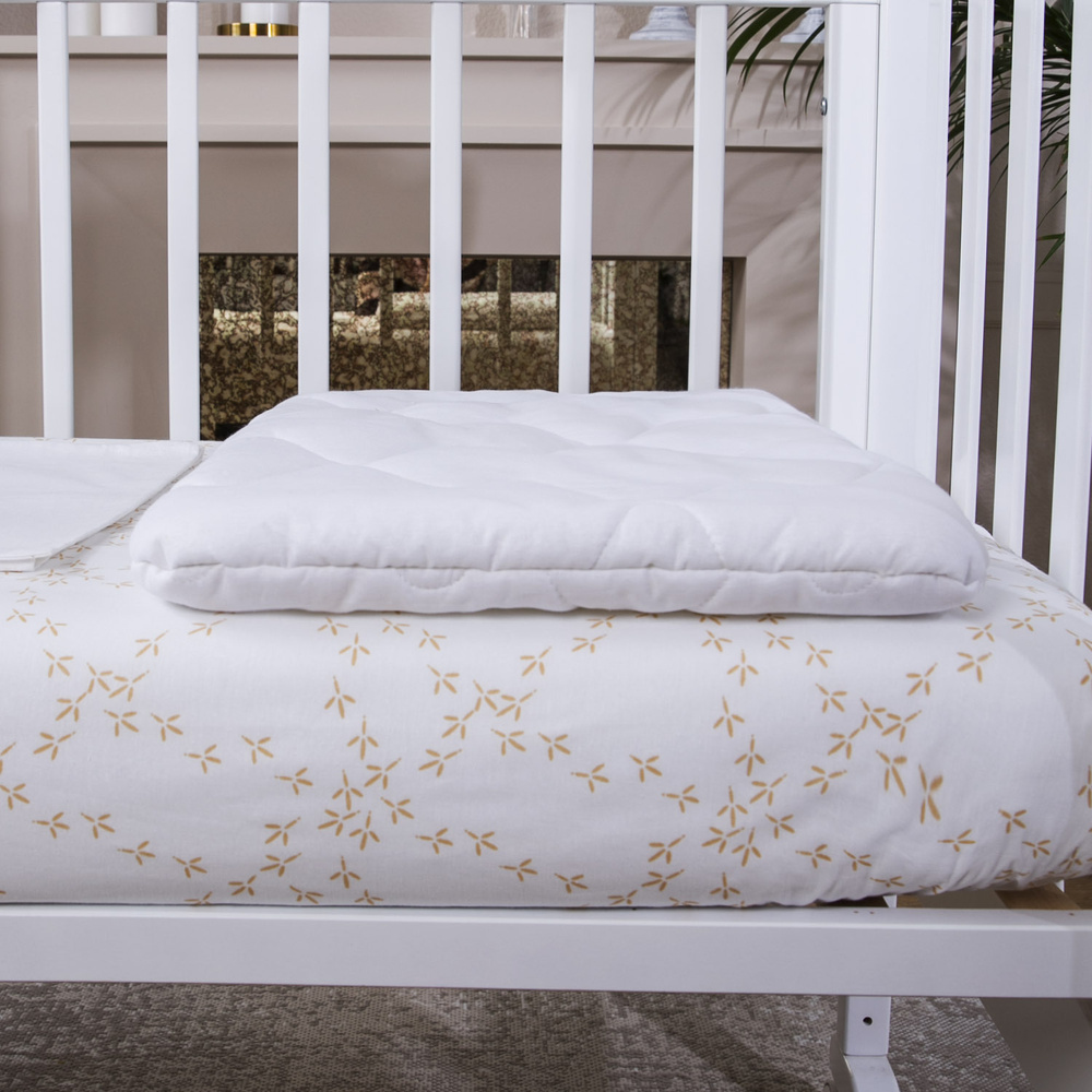 Подушка для новорожденных и малышей 40х60 см ,комплект с наволочкой, хлопковая подушка в детскую кроватку, #1