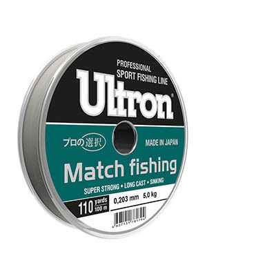 Монофильная, полиэстеровая леска для рыбалки Ultron Match Fishing 100м 0.285мм 9кг  #1
