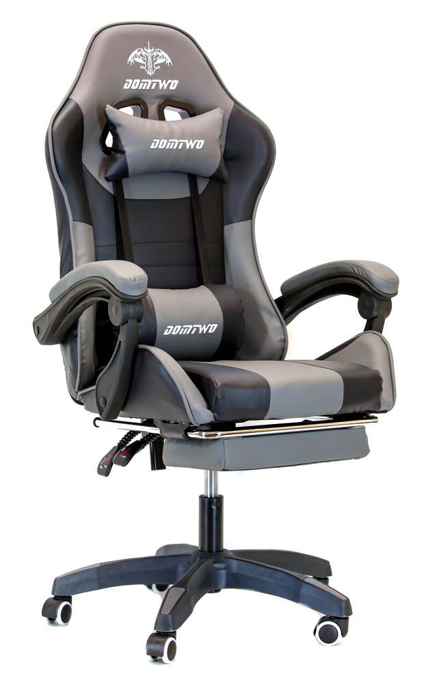 Игровое компьютерное кресло, Экокожа, серый #1