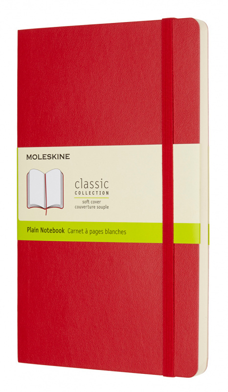 Блокнот без разметки Moleskine CLASSIC SOFT QP618F2 13х21см 192стр. мягкая обложка, красный  #1