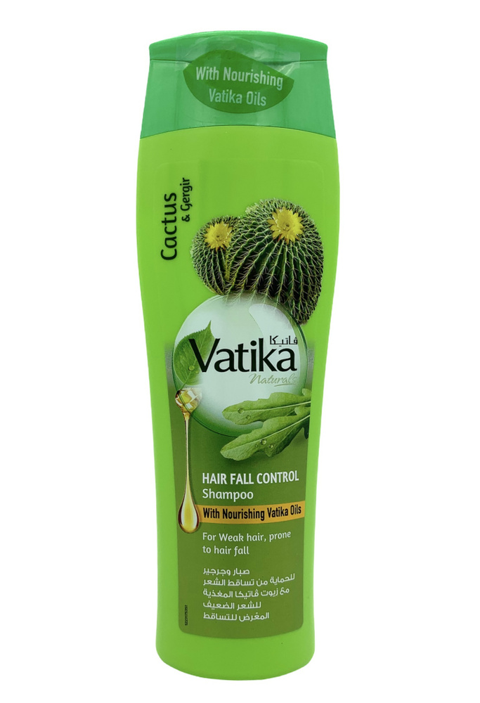 Dabur Vatika Шампунь Контроль выпадения волос КАКТУС И РУККОЛА/Сactus &Gergir (Hair fall control) / Дабур #1