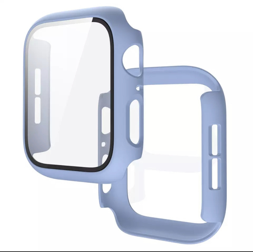 Защитный пластиковый чехол (кейс) Apple Watch Series 4 SE 6 5 (Эпл Вотч) 44 мм для экрана/дисплея и корпуса #1