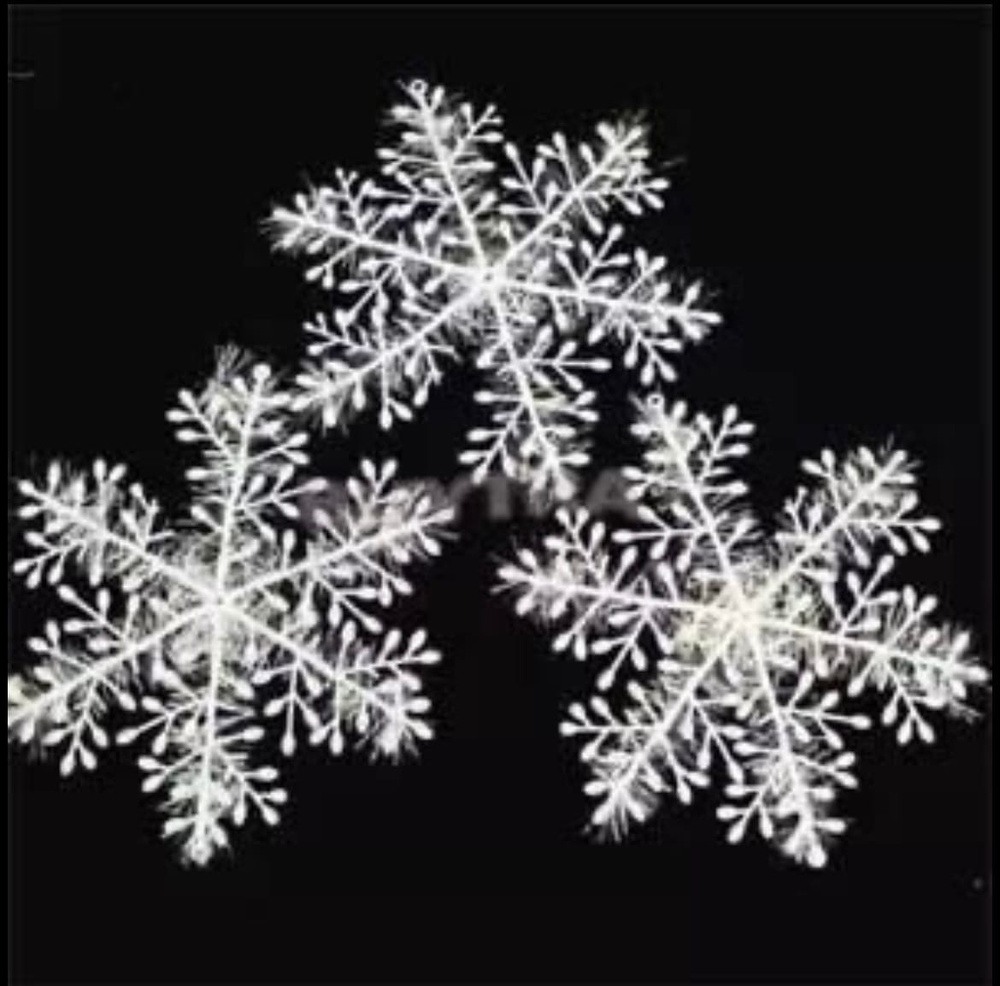 Снежинки новогодние 11 см 100 шт (белый) #1