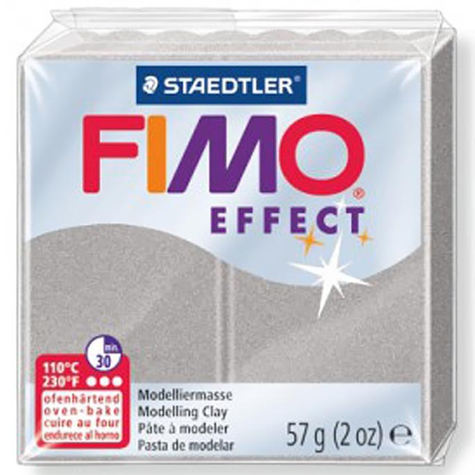 Полимерная глина Fimo Effect 8020-817 перламутровый светло-серебристый (Light silver) 57 г.  #1