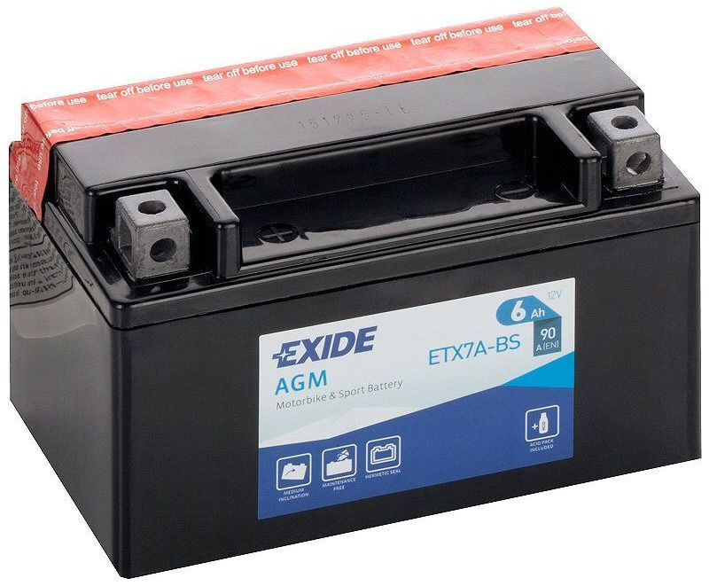 EXIDE ETX7A-BS Мото аккумулятор 12 В 6 Ач 90 A  #1