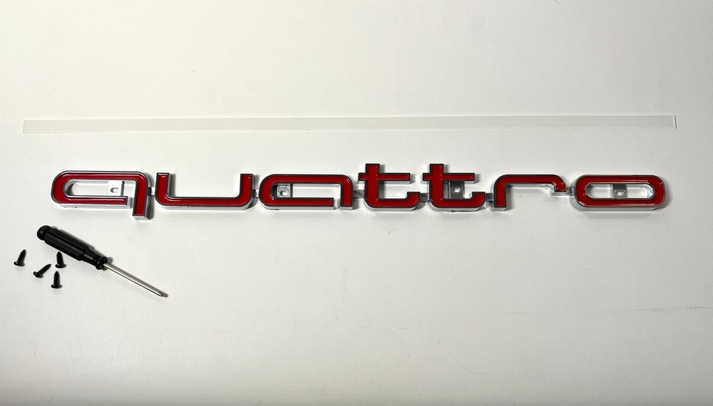 Надпись " quattro " эмблема для Audi на решетку радиатора 42 x3 см  #1