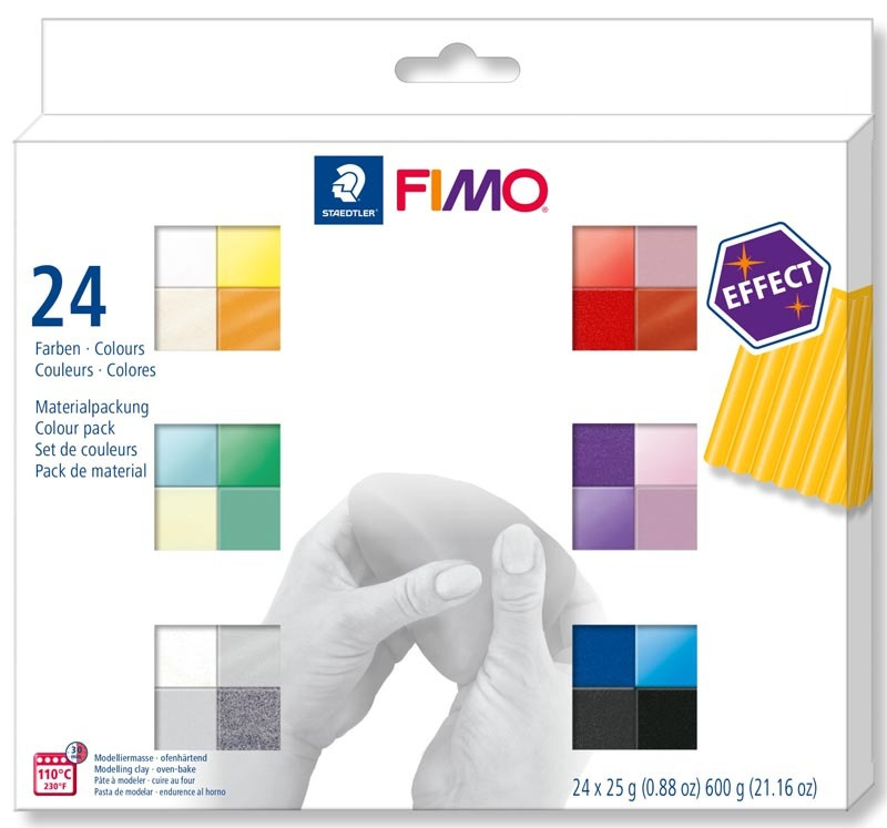 Комплект запекаемой полимерной глины Fimo Effect 8013 C24-1 (24х25 г.) 24 блока разных цветов по 25 г. #1