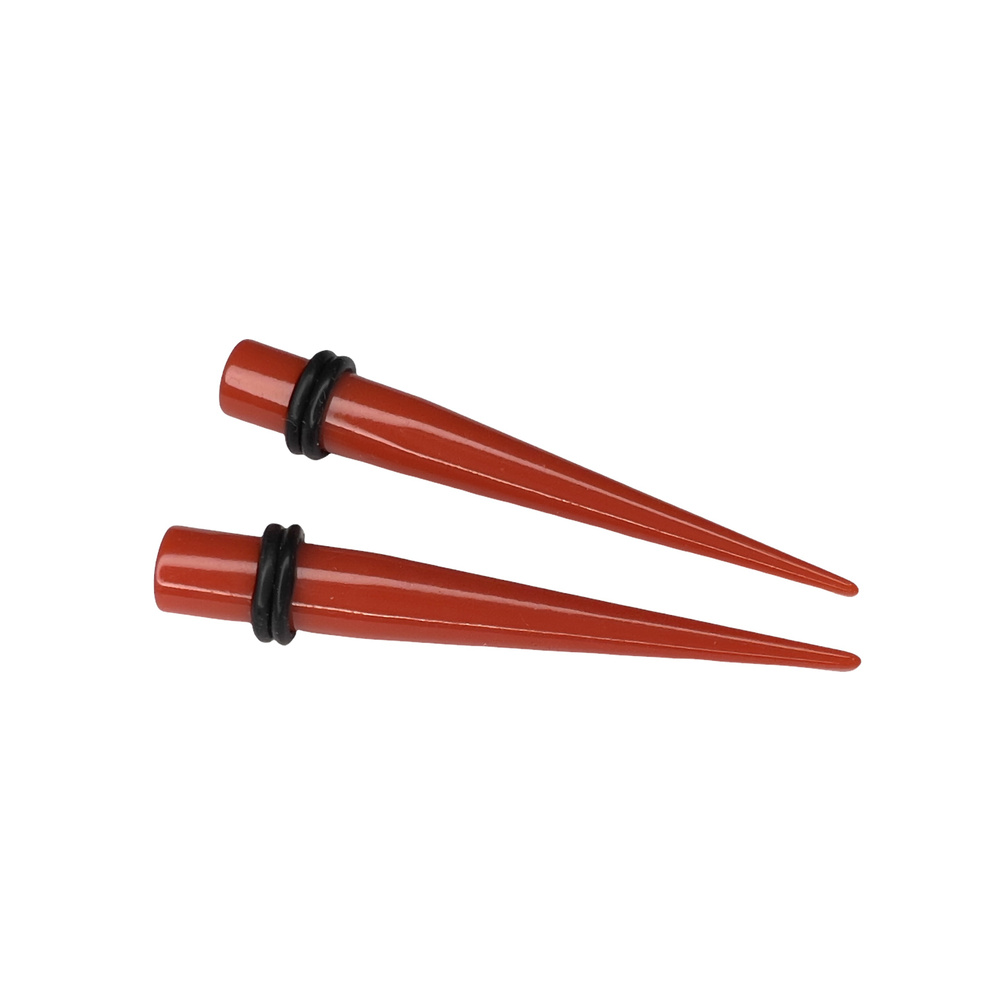 Растяжки для тоннелей спираль конус 8 мм, комплект из 2-х штук, красные/Overmay/ растяжки в ухо/растяжка #1