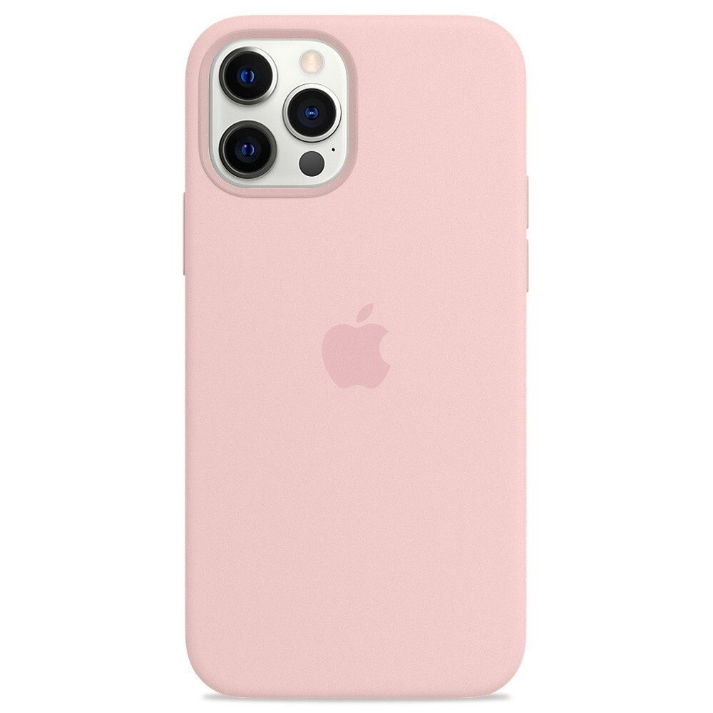 Силиконовый чехол для смартфона Silicone Case на iPhone 15 PRO / Айфон 15 ПРО с логотипом, розовый песок #1