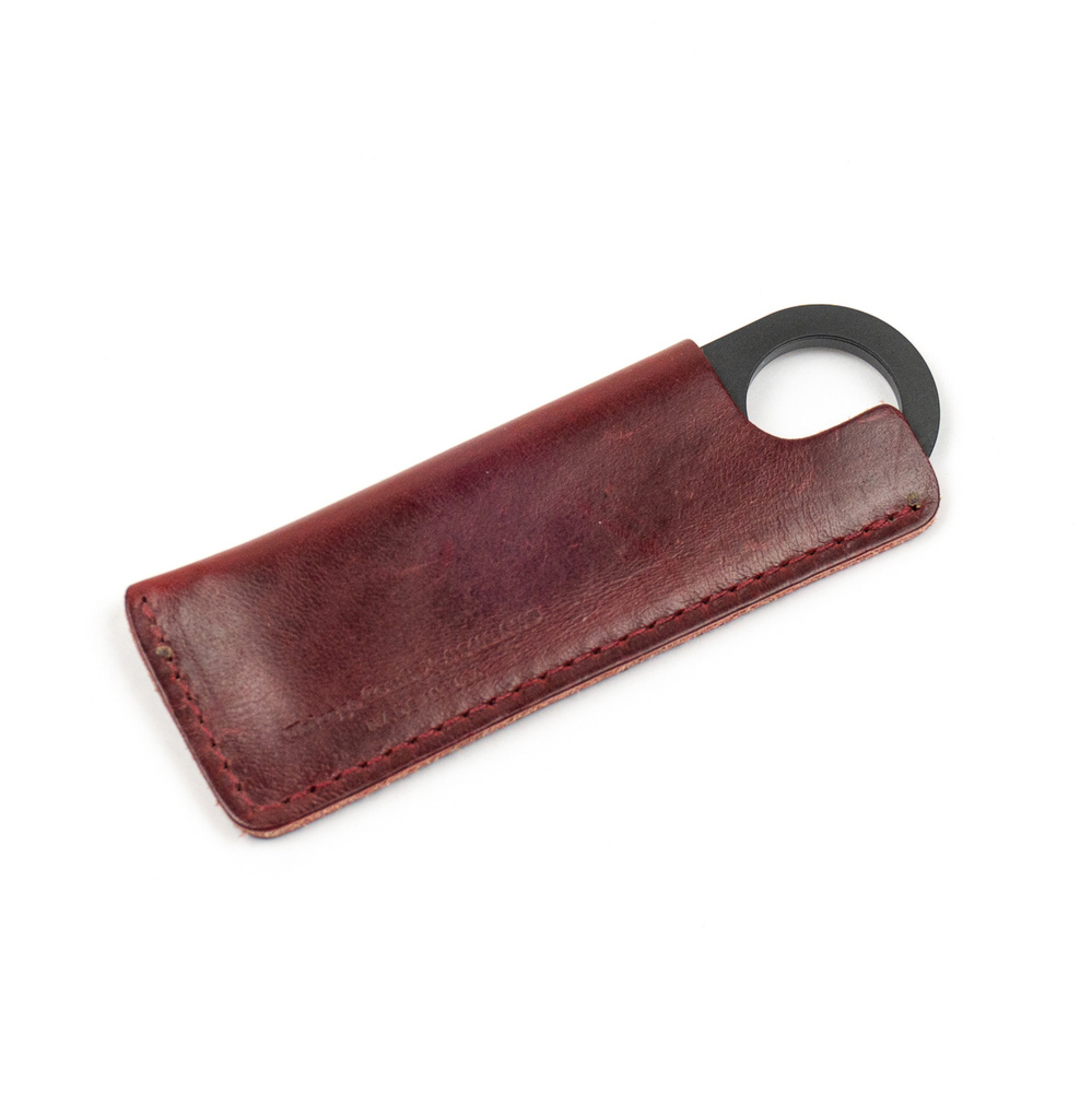 Чехол Ashland Leather для расчески Chicago comb модель 2/4 Бордовая кожа  #1
