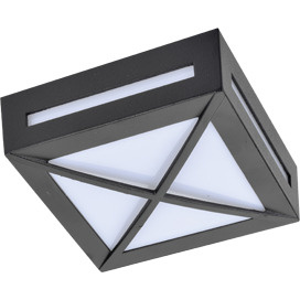 Ecola Уличный светильник GX53 LED 3082W накладной декоративный IP65 матовый Квадрат металл. с решеткой_Черный #1