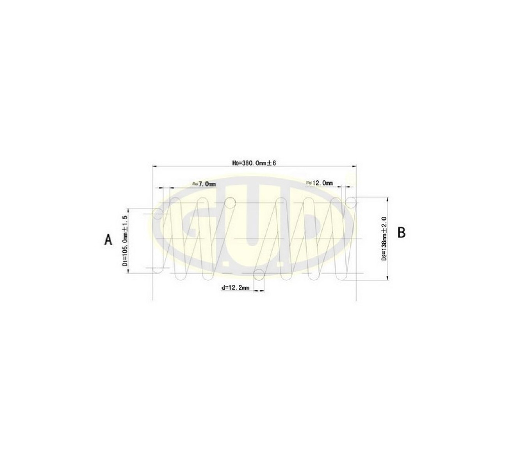 Пружина перед vw passat 1.6-1.8 88-92 #1