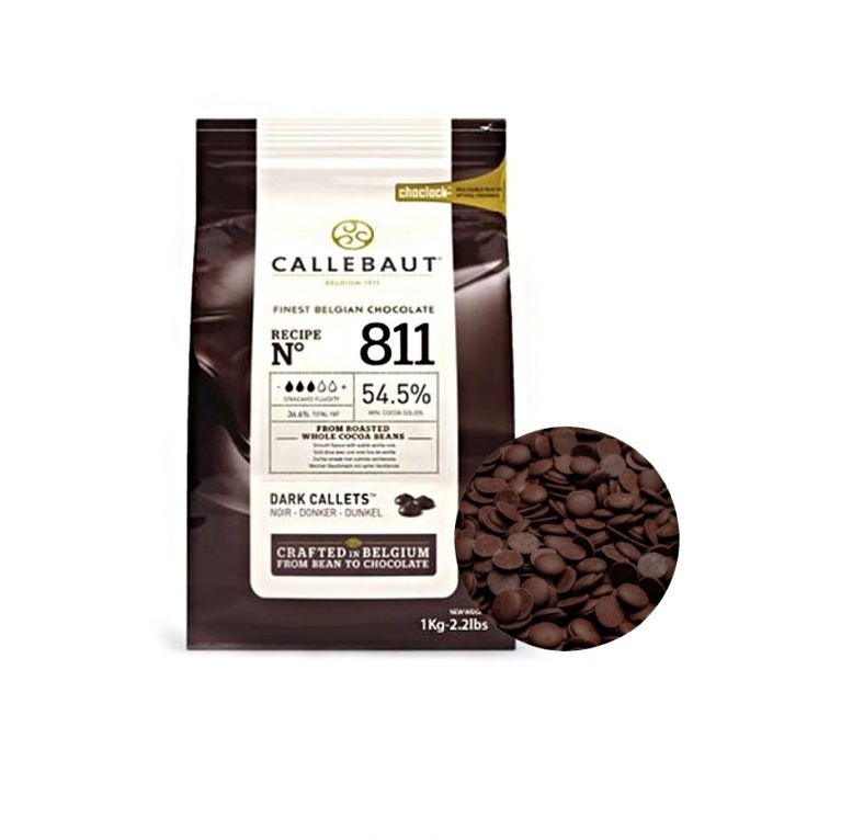 Шоколад Callebaut 811 темный 54,5% какао. Заводская упаковка 2,5 кг.  #1