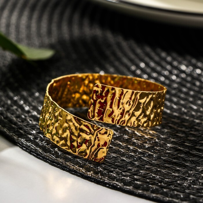 Кольцо для салфетки Кавайон, 4,5 4 см, цвет золотой #1