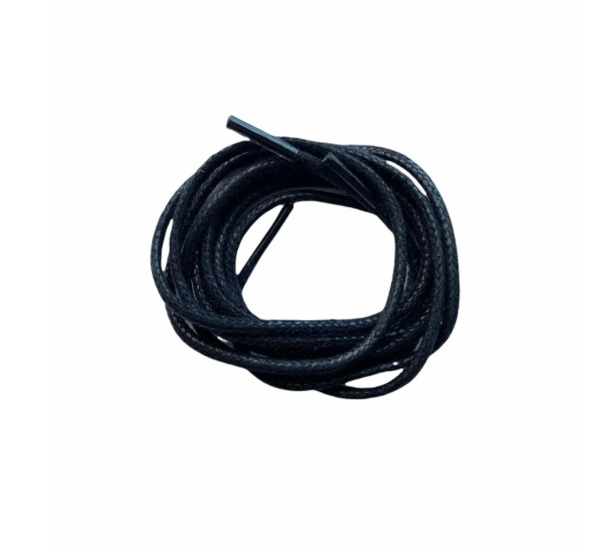 Шнурки Perfect круглые тонкие с пропиткой (чёрные), 100 см #1