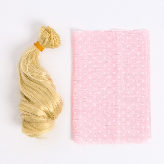 Волосы-тресс для кукол "Яркое солнце" набор для декора, 25 х 150 см / подарок маме на день рождения / #1