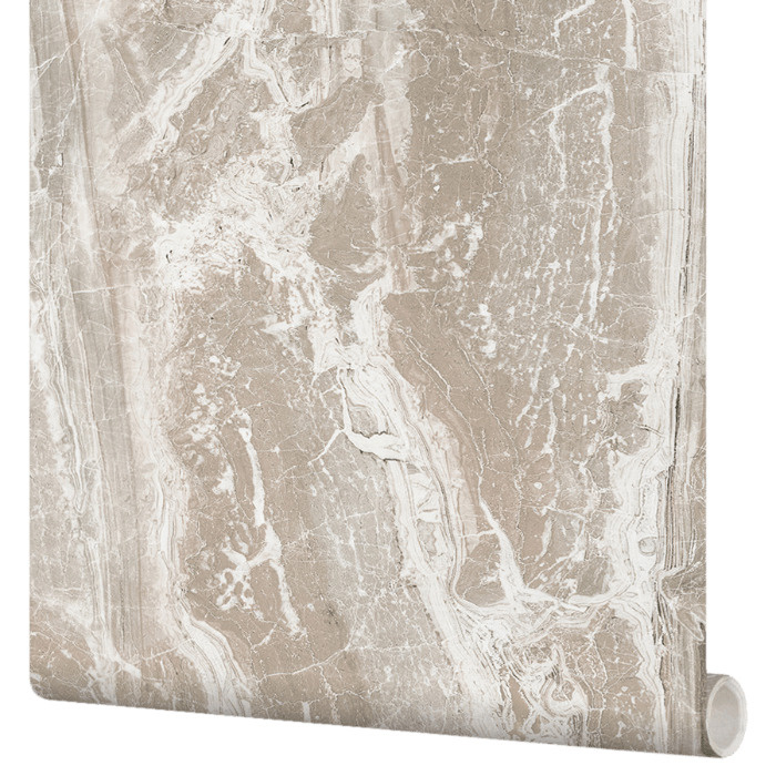 Пленка самоклеющаяся "Серо-бежевый мрамор", рисунок камня для мебели и декора, 64x270 см (Арт. 64-245) #1