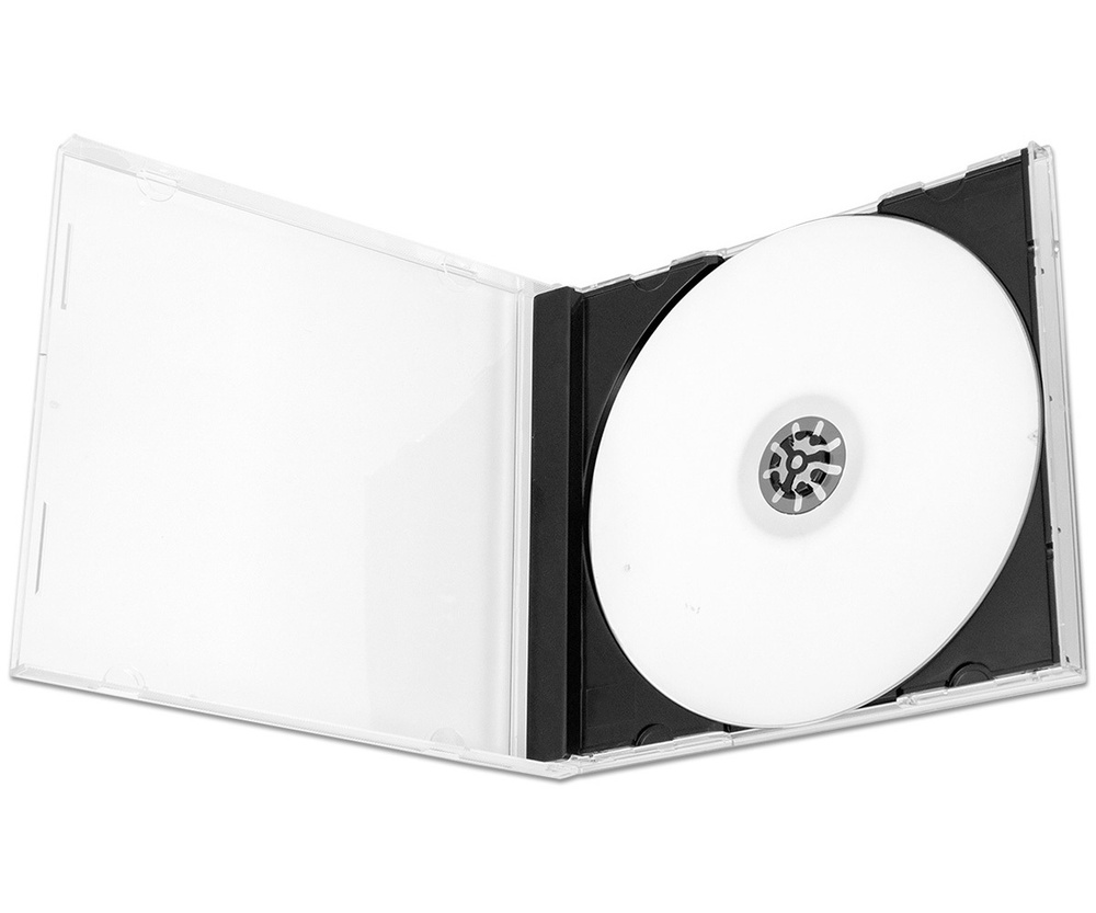 Коробка CD Jewel Box Black для 1 диска (черный трей), 10 мм, упаковка 5 шт.  #1