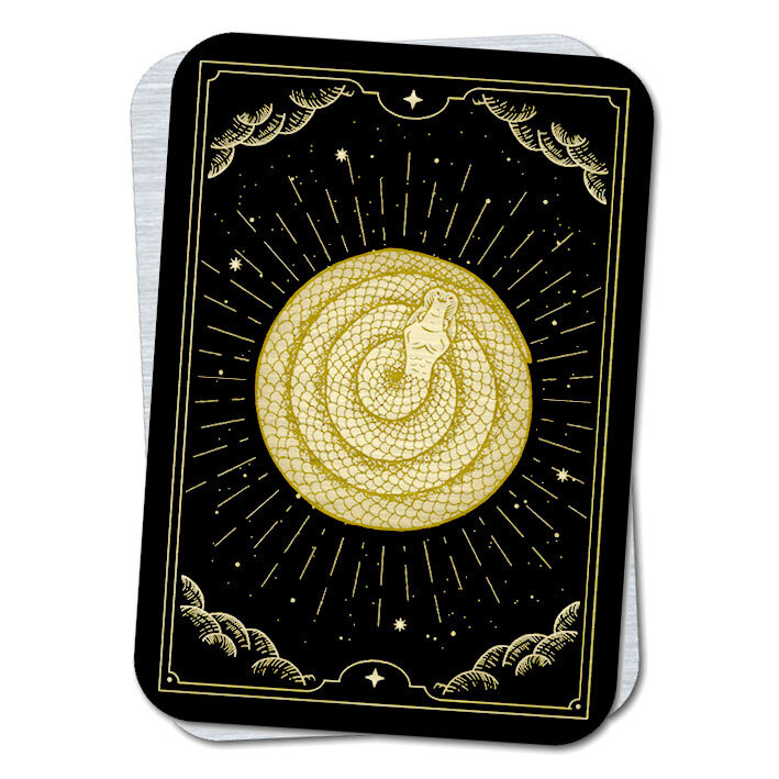 Магическая карта - Змея, оберег от сглаза и порчи, талисман удачи, кошельковый сувенир - амулет на деньги, #1