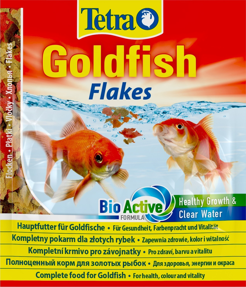 Tetra Goldfish Flakes 12г (пакетик)- питательные хлопья для всех видов золотых рыбок, а также других #1