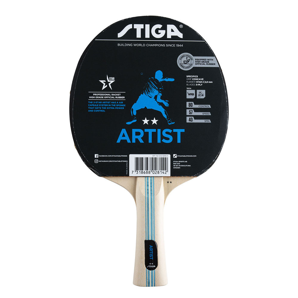 Ракетка для настольного тенниса STIGA Artist WRB ACS ITTF 1212-6218-01, 2 мм  #1