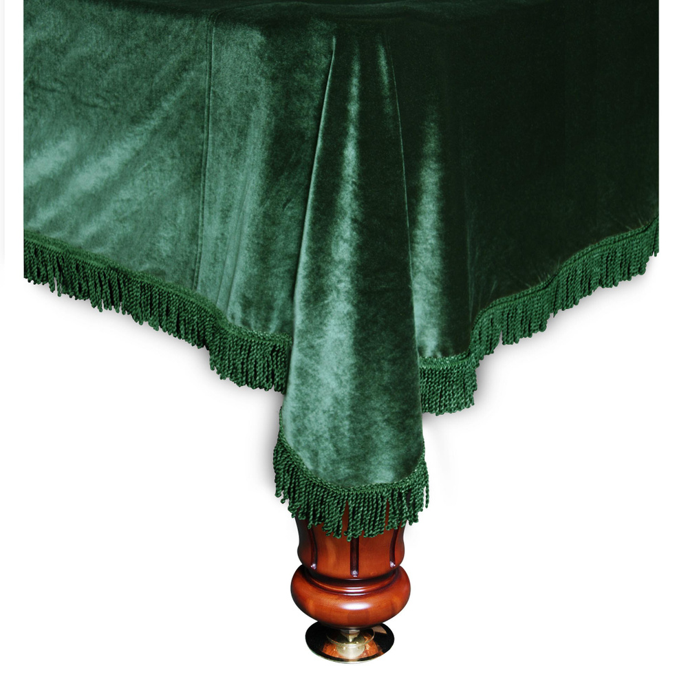 Покрывало для бильярдных столов Milano 9 футов зеленая бахрома  #1