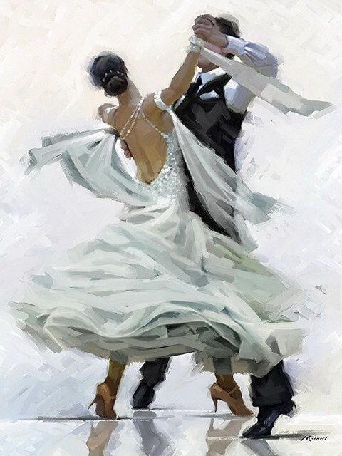 Картина по номерам на подрамнике 40х50см на холсте пара балет танец GX 23790  #1