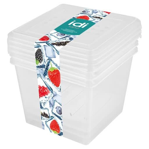 Набор контейнеров 1,0л. для заморозки квадратные 3 шт. "Asti"  #1