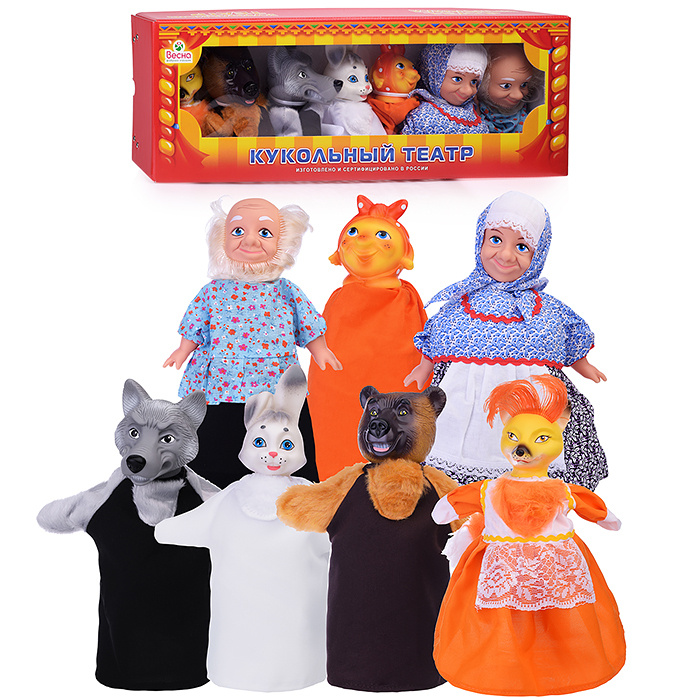 Кукольный театр на руку для малышей по сказкам №3 / Кукла-перчатка В2801 Весна  #1