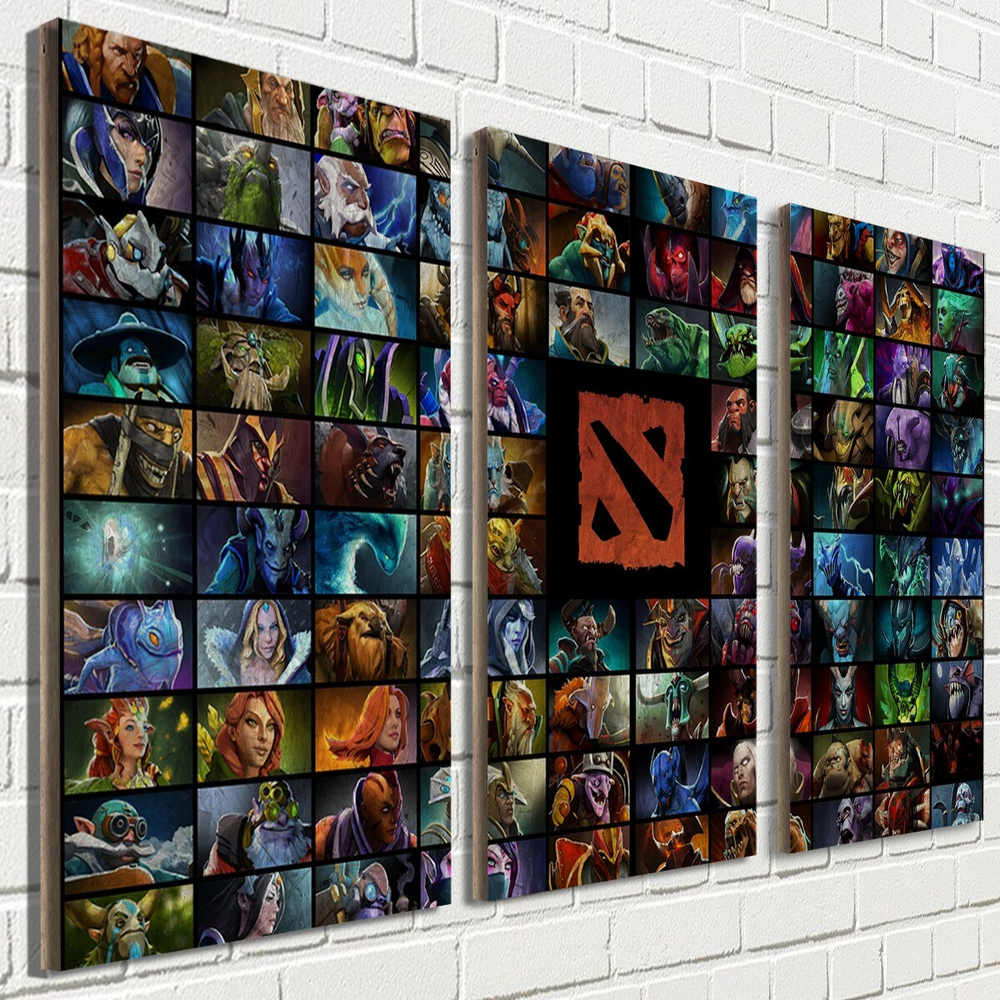 Модульная картина на рельефной доске ОСП игры дота 2 dota 2 - 2073 ...