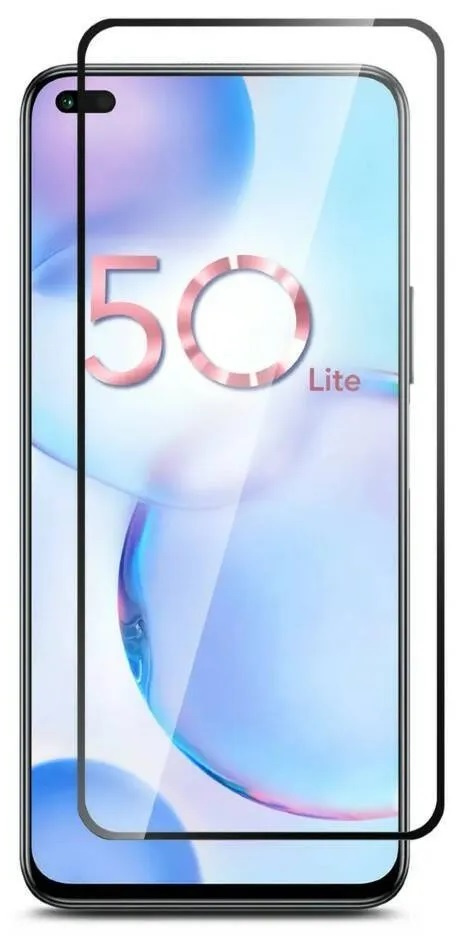 Защитное стекло "Полное покрытие" для Huawei Honor 50 Lite Nova 8i / Хуавей хонор 50 лайт Нова 8 ай Черное #1