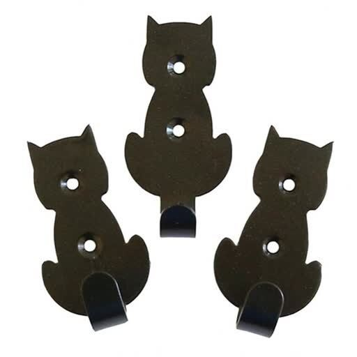 Набор крючков (6шт) Кошки, черный, металл #1