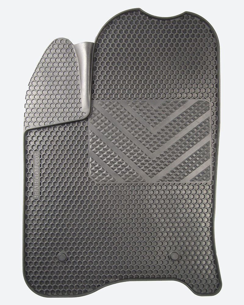 Коврик для Lada Vesta Лада Веста 2015-2022 водительский резиновый с бортом Автодрайвер соты ЕВА  #1