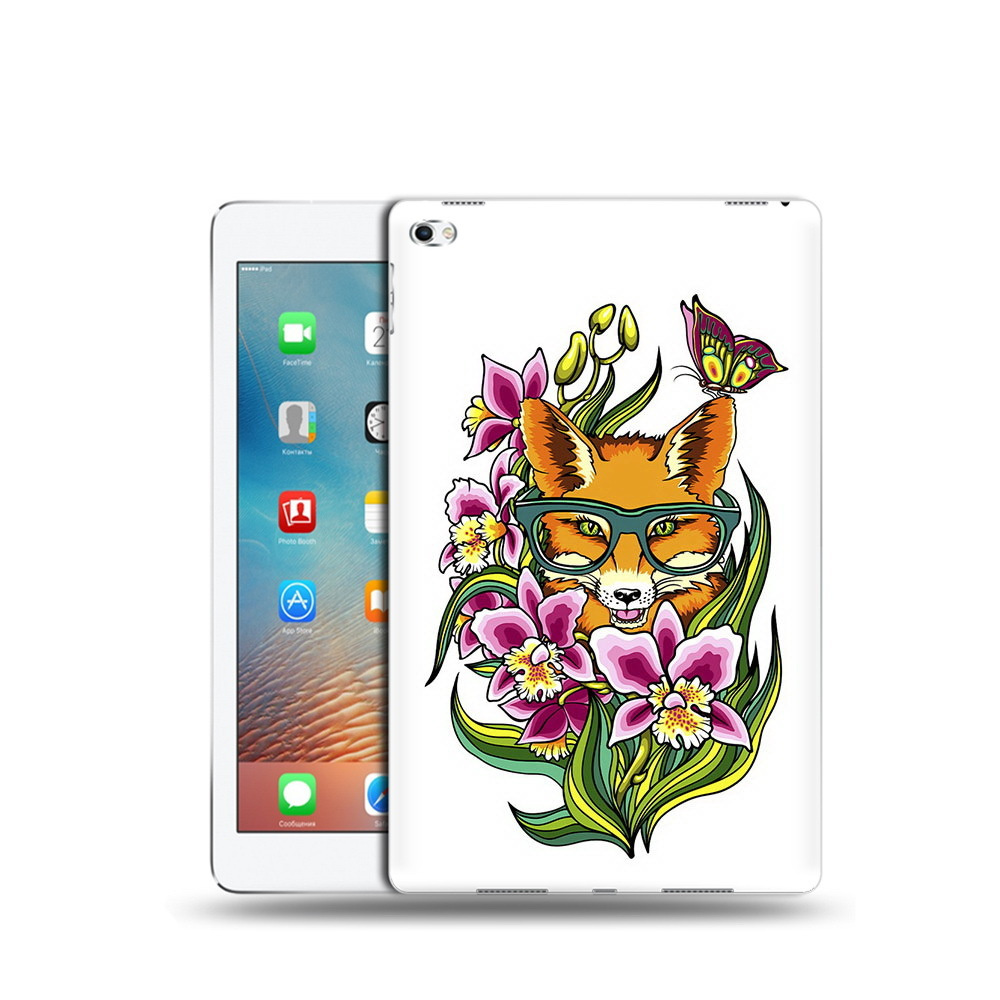 Чехол задняя-панель-накладка-бампер MyPads Лиса в цветах для iPad Pro 9.7 (2016) A1673/A1674/A1675 противоударный #1